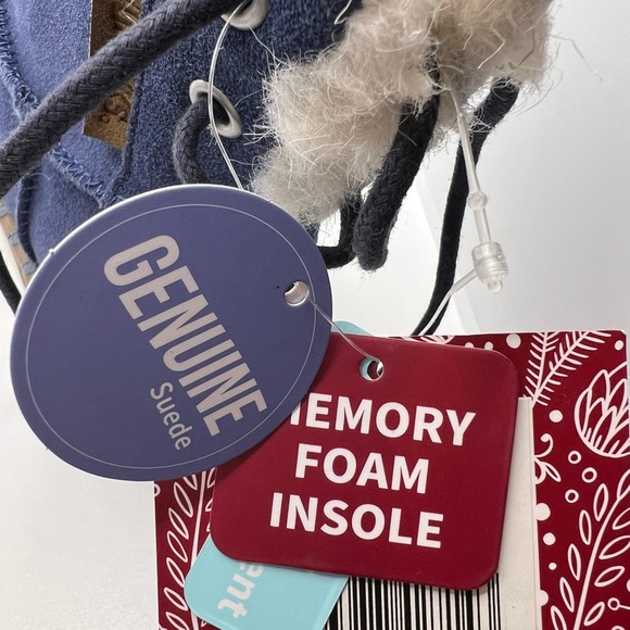 New MUK LUKS Water Repellent Suede Boots Twilight Blue Women's Size 6 NWT - Picture 7 of 8